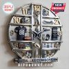 Dallas Cowboys memorabilia clock features football gear, stadium image, and Cowboys logo.!