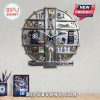 Dallas Cowboys memorabilia clock featuring a star-shaped clock face and miniature Cowboy items on shelves.!