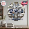 Wall clock with Dallas Cowboys football team memorabilia replacing numbers 1-12 around the clock face.!