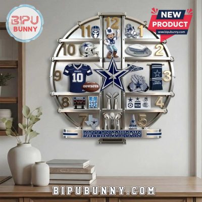 Dallas Cowboys 3D Visual Effect NFL Wall Decor Clock