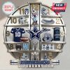 Dallas Cowboys themed clock with football memorabilia at each hour marker!