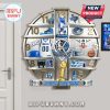 Dallas Mavericks themed clock face with basketballs, jerseys, and logos as hours.!