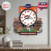 Denver Broncos stadium-themed wall clock featuring the team logo and mascot.!
