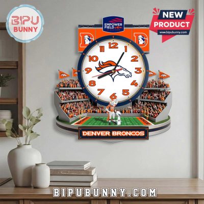 Denver Broncos 3D Stadium Visual Effect Decorative Wall Clock