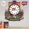 Denver Broncos stadium-themed wall clock with logo and team colors!