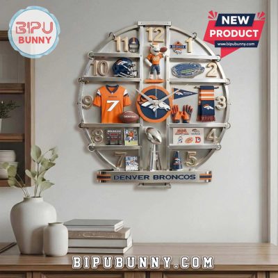 Denver Broncos 3D Visual Effect Home Decorative Wall Clock