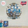 Detroit Lions wall clock featuring jersey, helmet, mascot and football. Show your team pride!