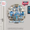 Detroit Lions themed wall clock with team merchandise replacing the numbers.!