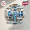 Detroit Lions wall clock featuring team memorabilia and logo as clock hands.!