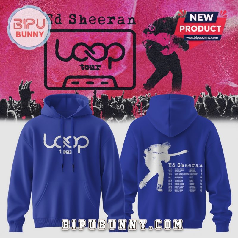 Ed Sheeran Loop Tour Graphic Print Hoodie And Cap
