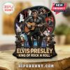 Elvis Presley King of Rock N Roll standee with Elvis portraits, cameras, and microphones.!