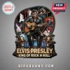 Elvis Presley 'King of Rock n Roll' design features Elvis with a guitar, surrounded by cameras and concert images.!
