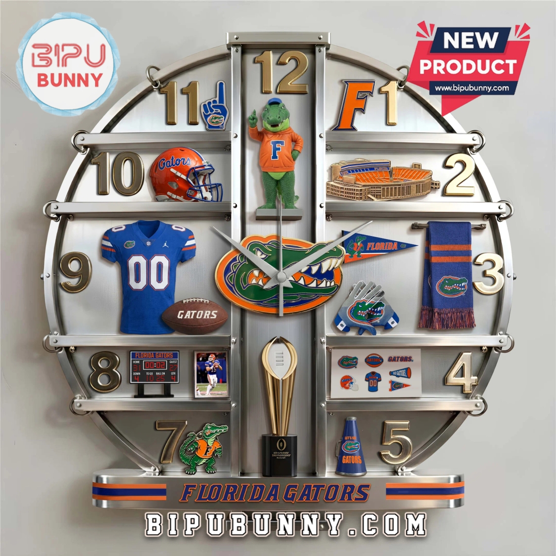 Florida Gators 3D Effect Decorative Wall Clock Florida Gators 3D Effect Decorative Wall Clock