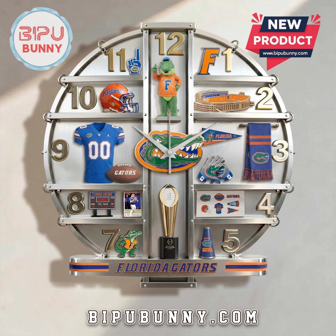 Florida Gators 3D Effect Decorative Wall Clock Florida Gators 3D Effect Decorative Wall Clock