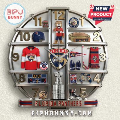 Florida Panthers 3D Effect Novelty Wall Decor Clock