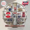 Florida Panthers hockey-themed wall clock features memorabilia and logo accents as numbers.!