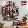 Georgia Bulldogs themed clock featuring memorabilia and team colors.!