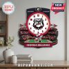 Georgia Bulldogs Stadium Wall Clock displaying team mascot and scoreboard design.!