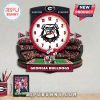 Georgia Bulldogs stadium wall clock showing fans, field, and bulldog mascots!