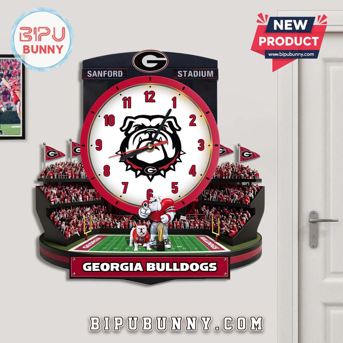 Georgia Bulldogs 3D Stadium Visual Effect Decorative Wall Clock Georgia Bulldogs 3D Stadium Visual Effect Decorative Wall Clock