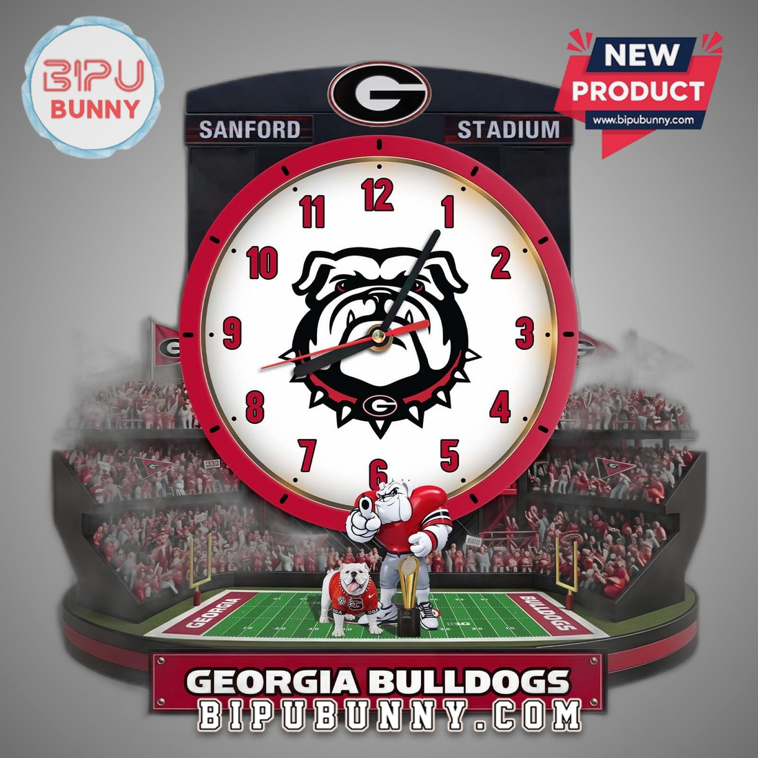 Georgia Bulldogs 3D Stadium Visual Effect Decorative Wall Clock Georgia Bulldogs 3D Stadium Visual Effect Decorative Wall Clock