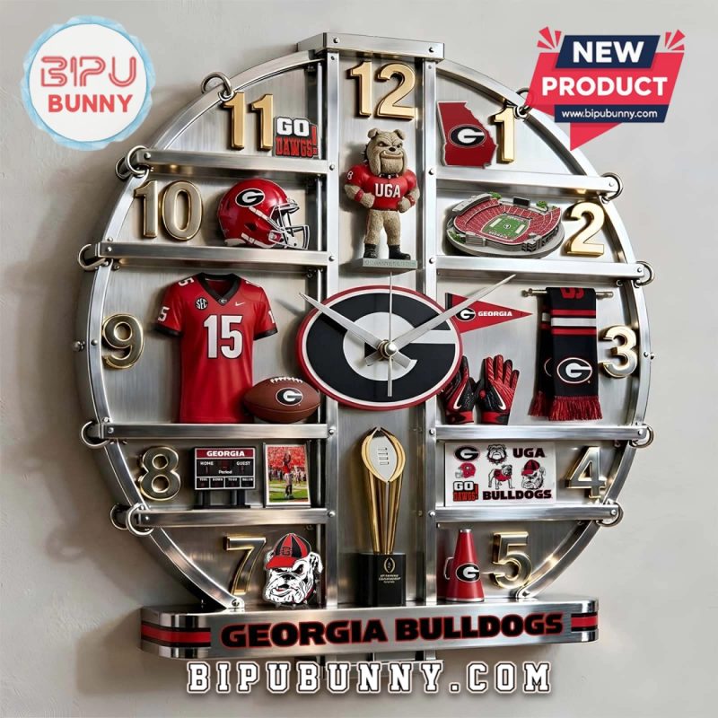 Georgia Bulldogs 3D Visual Effect Decorative Wall Clock