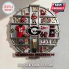 Georgia Bulldogs wall clock with UGA helmet, jersey, stadium, mascot, scarf, and football imagery.!