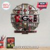 Georgia Bulldogs themed wall clock featuring team memorabilia at each hour marker.!