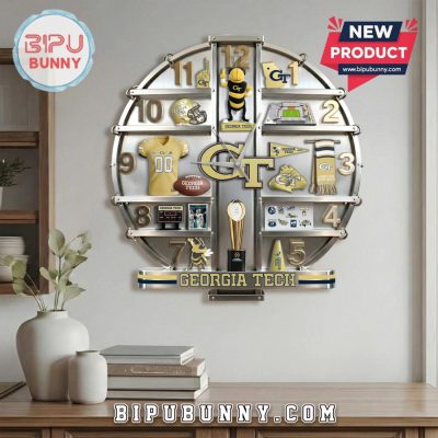 Georgia Tech Yellow Jackets 3D Home Decor Visual Effect Wall Clock