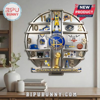 Golden State Warriors 3D Effect Sports Team Wall Decor Clock