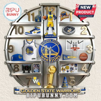 Golden State Warriors 3D Effect Sports Team Wall Decor Clock