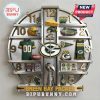 Green Bay Packers themed clock with football memorabilia.!