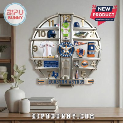 Houston Astros 3D Visual Effect Home Decor Acrylic Wall Clock