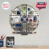 Houston Astros themed wall clock with baseball elements and team logos.!