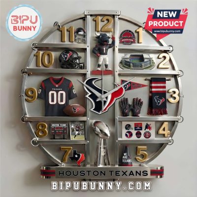 Houston Texans 3D Visual Effect Decorative Wall Clock