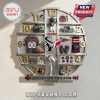 Houston Texans themed wall clock with team merchandise around the clock face!