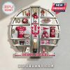 Indiana Hoosiers themed wall clock with team memorabilia like a jersey, football, and helmet.!