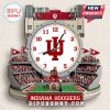 Indiana Hoosiers stadium wall clock with logo, mascot, and fans!