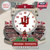Indiana Hoosiers stadium wall clock featuring logo, fans, and mascot.!