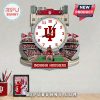Indiana Hoosiers stadium wall clock with logo, team mascot, and field design.!