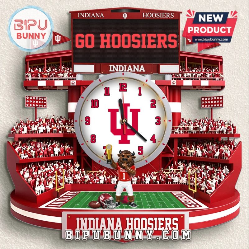 Indiana Hoosiers Stadium 3D Visual Effect Wall Decor Acrylic Clock Indiana Hoosiers Stadium 3D Visual Effect Wall Decor Acrylic Clock