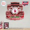 Indiana Hoosiers stadium wall clock with mascot and football field design.!