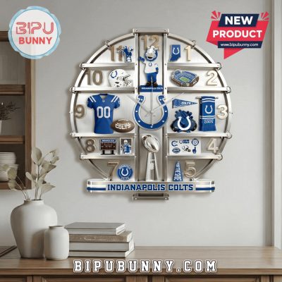 Indianapolis Colts 3D Visual Effect Home Decor Wall Clock