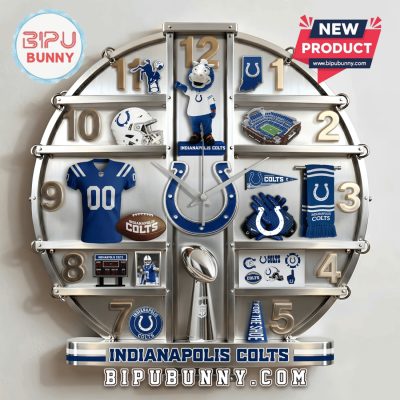 Indianapolis Colts 3D Visual Effect Home Decor Wall Clock