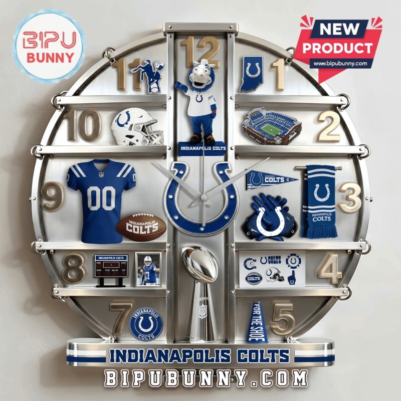 Indianapolis Colts 3D Visual Effect Home Decor Wall Clock Indianapolis Colts 3D Visual Effect Home Decor Wall Clock