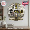 Iowa Hawkeyes themed wall clock with numbers replaced by Hawkeyes items and logos!