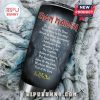 Iron Maiden 'Fear of the Dark' album song list printed on a stainless steel tumbler.!