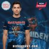 Man wears a blue t-shirt with the Iron Maiden logo and album art 'Run for your Lives'.!