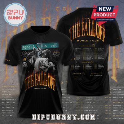 J. Cole The Fall Off World Tour Graphic Premium Black T-Shirt