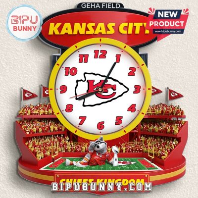 Kansas City Chiefs 3D Stadium Visual Effect Decorative Wall Clock